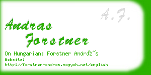 andras forstner business card